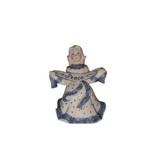 Sarah's Angels Peace Figurine‎ 3" White Resin Collectible Decor